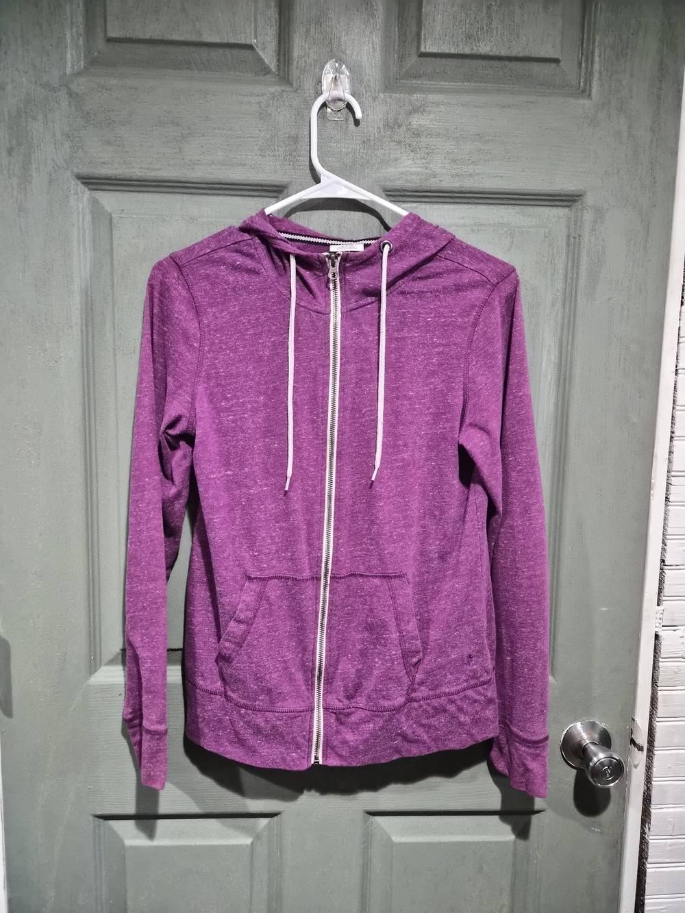Danskin Women’s Heathered Purple Full-Zip Hoodie